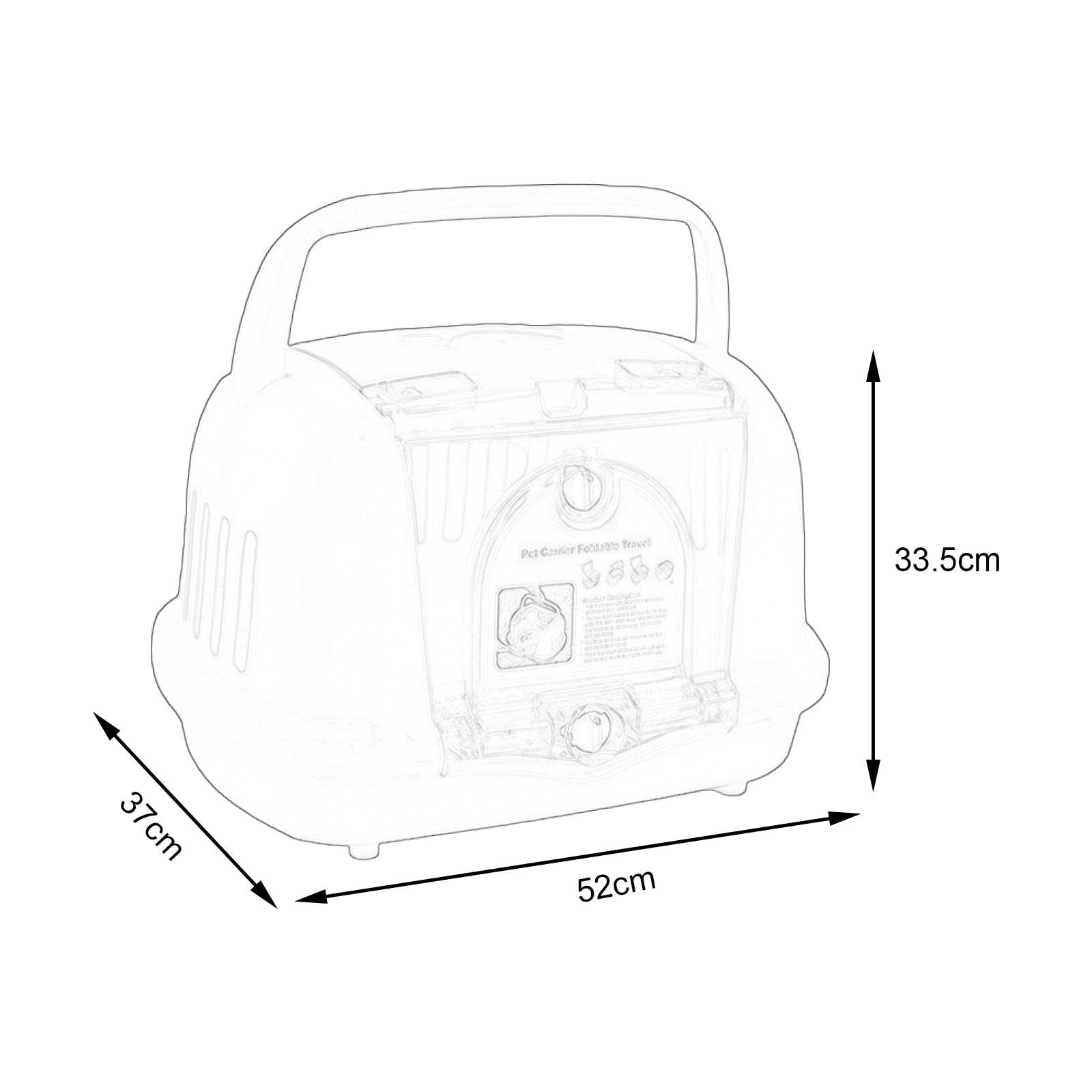 Transportbox Katze Hund Haustier Transportbehälter Katzenbox Hundebox Aus Pflegeleichtem PP Material mit Sicherer Tür Und Tragegriff Lüftungsschlitze, Beige