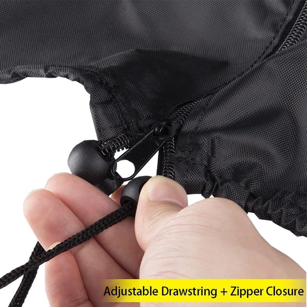 Cubierta de entrenamiento de fuerza, impermeable y a prueba de polvo, cubierta de gimnasio con cremallera para interiores y exteriores, 42 x 40 x 64/88 pulgadas, color negro (L)