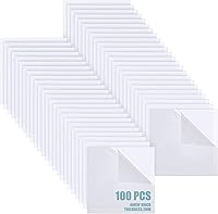 Vista 8 de Pangda 100 piezas de láminas cuadradas de acrílico fundido transparente de 4'' x 4'', hojas de plástico cuadradas, paneles transparentes con papel