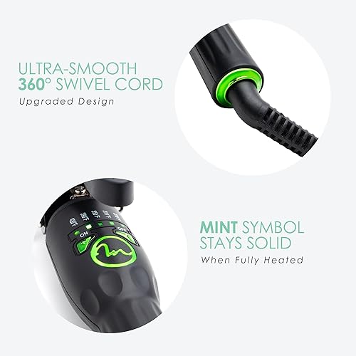 Miniatura 7 de MINT REVAMP - Rizador de longitud extra larga, 1 pulgada, diseño actualizado con calor más rápido, tensión de abrazadera optimizada y comodidad