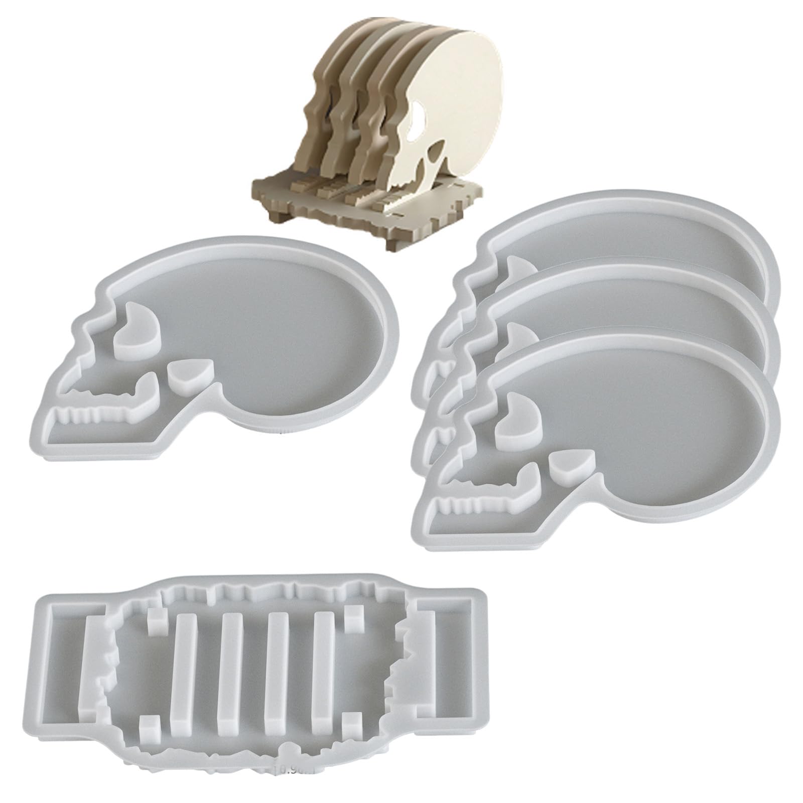 Tsophreniq Multipurpose Skull Resin for Crafting Coasters and Home Decoration Skull Decoration