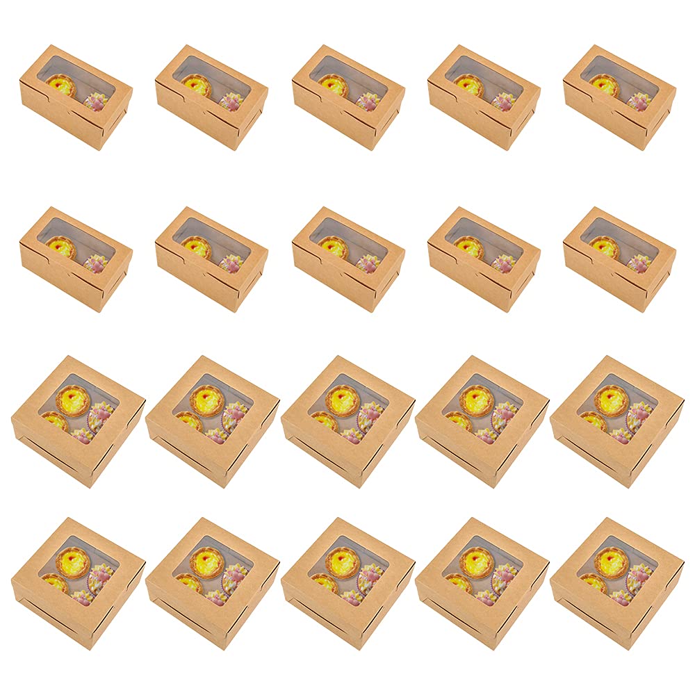Buy 20PCS Kraft Paper Cupcake Boxes Cake Boxes Baking Boxes Cookie Box