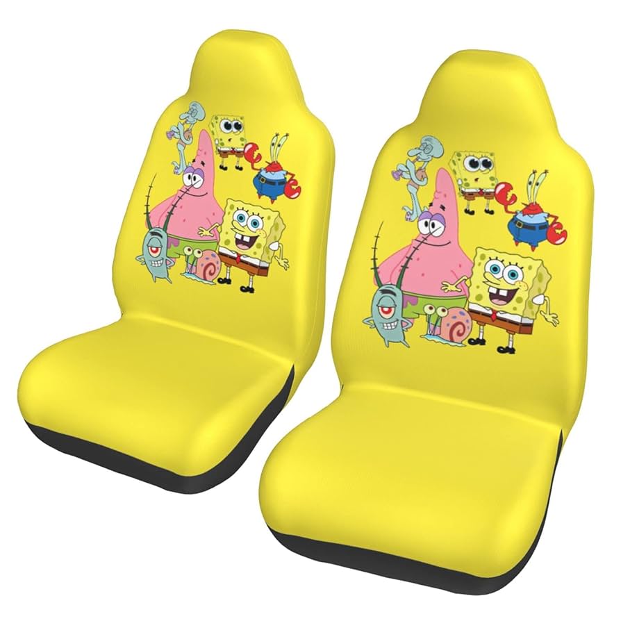 Amazon | スポンジボブ カーシートカバー 2枚セット 車用シート