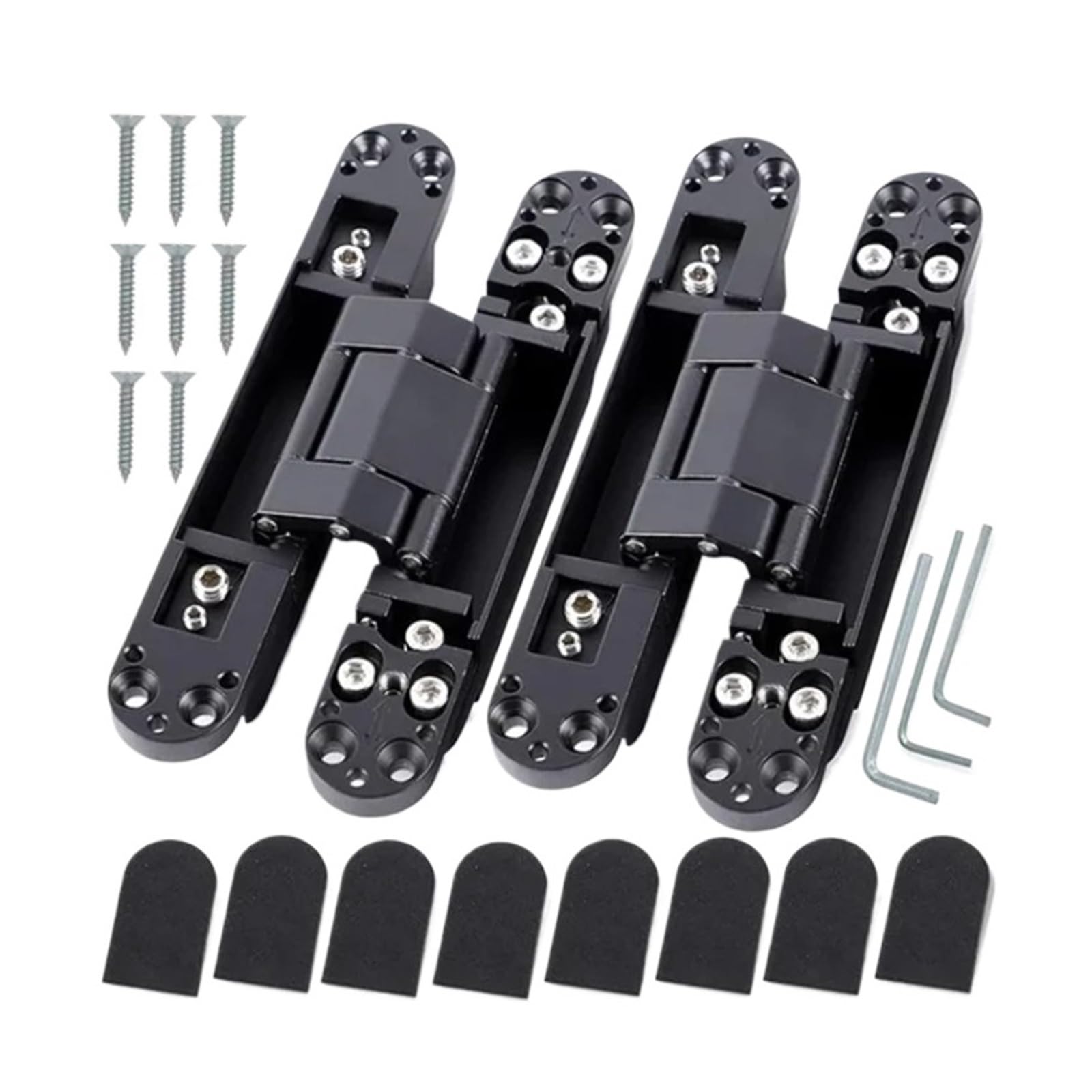 Chtkagv 2Pcs 80Kg-Black 2Pcs Invisible Door Hinges, Hidden