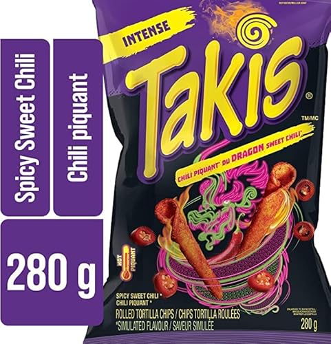 Takis Dragon Sweet Chili Rolled Tortilla Chips, 280G/9.8Oz (Pack Of 5) Ships From Usa #TOP1