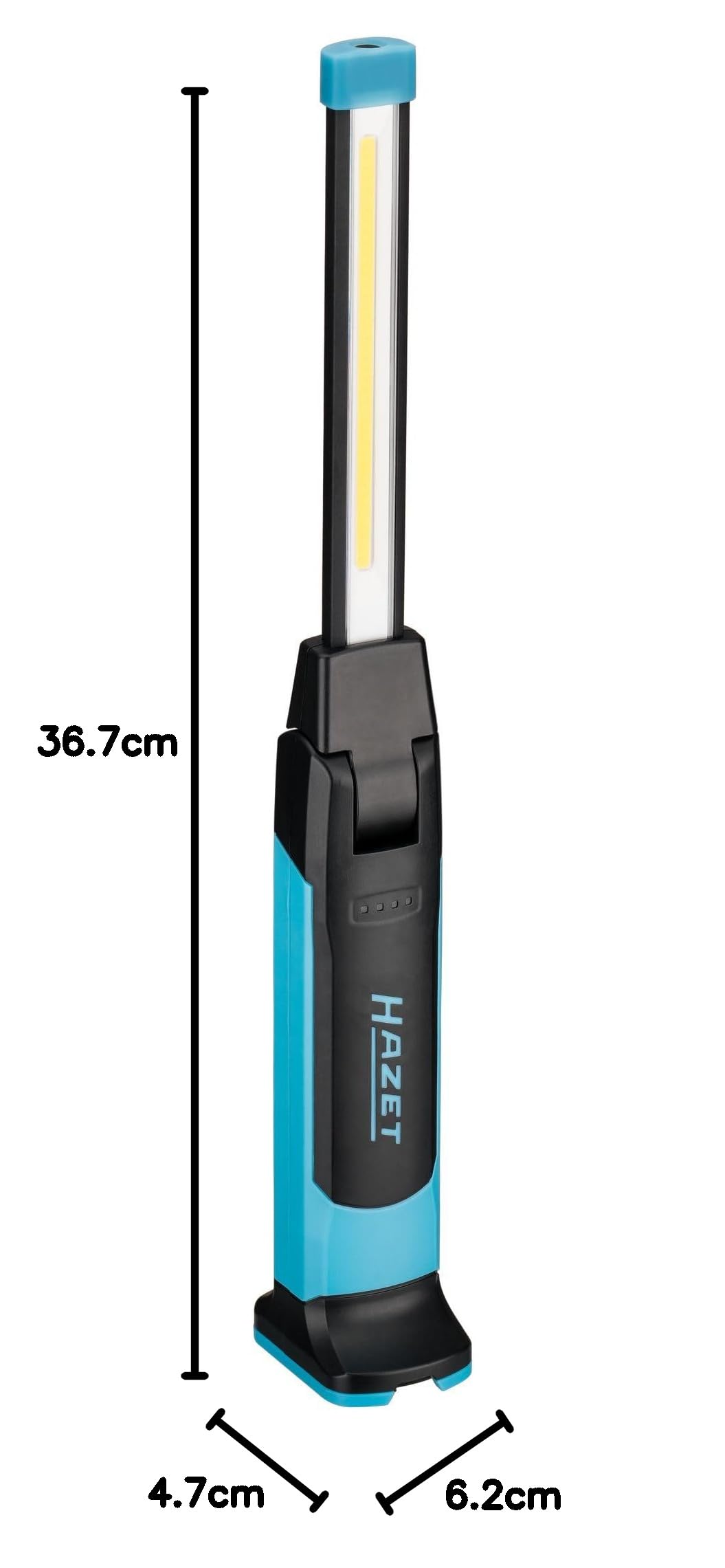 Lámpara de taller HAZET 1979N-92 LED Slim Light I Batería de 4500 mAh de larga duración, carga USB-C con cable de 100 cm, cabezal de aluminio ajustable 120grados, duración de la luz de 3 a 14 horas