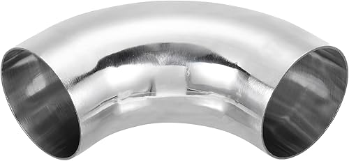 Miniatura 7 de PATIKIL Codo de curva de mandril de 90 grados, 2 pulgadas de acero OD codo de escape conector de tubería de escape 304 inoxidable para tubo de