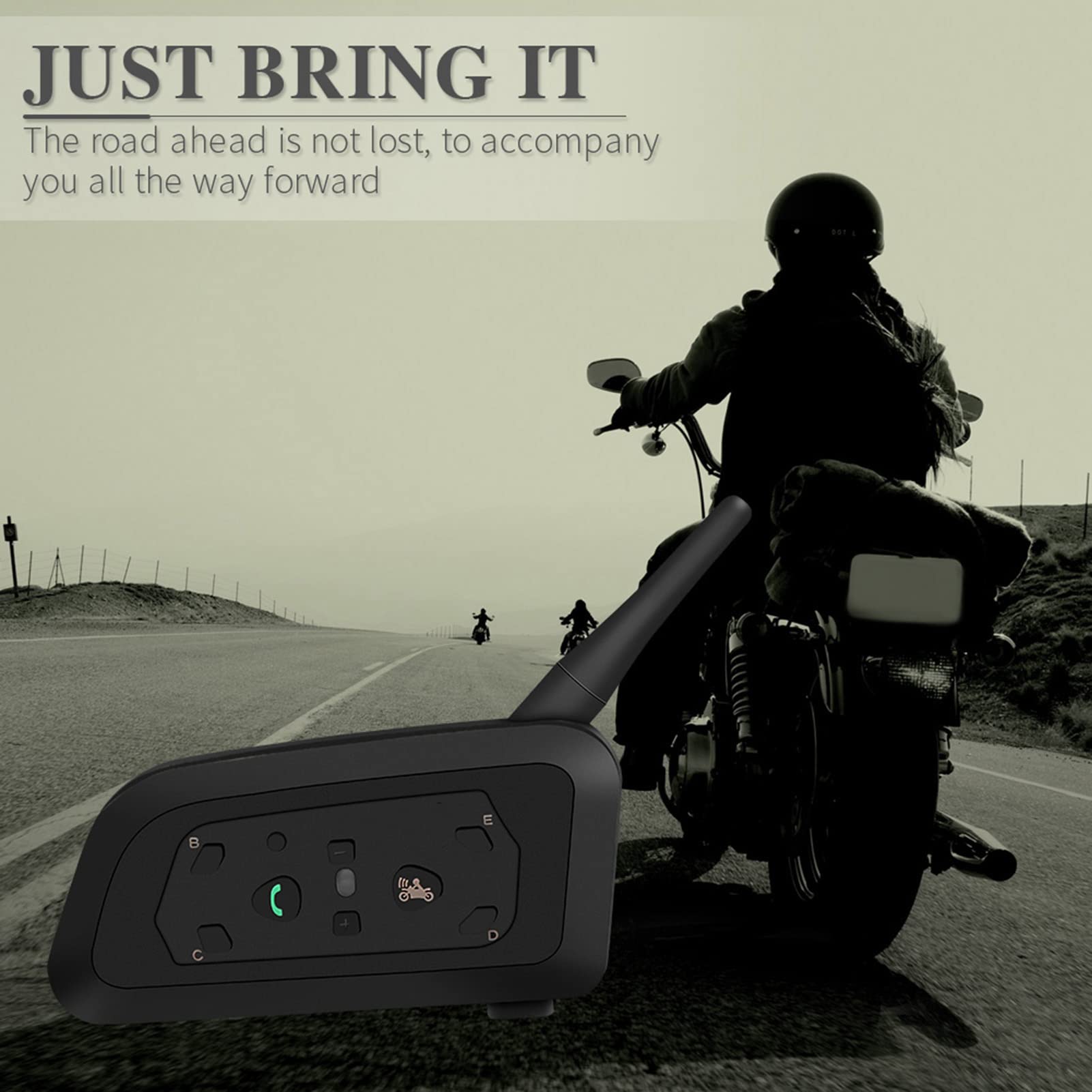 Tbest V6 Pro Intercomunicador Bluetooth para Motocicleta Interfono para 6 Conductores Comunicación Alcance de 800 Metros Bluetooth 5.1 para Casco con Tiempo de Conversación de 29 Horas (Bolsas dobles)