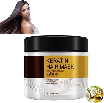 Repair Moisturizing Hair Mask, Collagen Hair Mask, 3.5 oz 100 g, Large Capacity, Smooth, Moisturizing, Soft and Shiny, Hair Strengthening Keratin Hair Cream, Hair Treatment, Keratin Hair