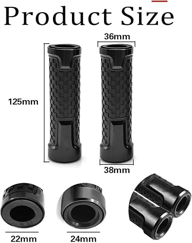 Miniatura 2 de Empuñaduras de motocicleta para FZ25 FZ 25 FZ-25 2017-2023 2022 2021 2020 78 pulgadas 0.866 in mango de motocicleta Agarraderas extremos de manillar
