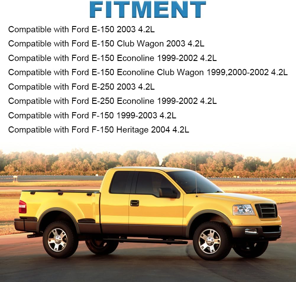 JDMON Fuel Injectors Compatible with Ford F150 1999-2003,F150 Heritage, 2004 E150 E250 1999 2000 2001 2002 2003 4.2L Replacement for FJ460 800-1467N 6Pcs