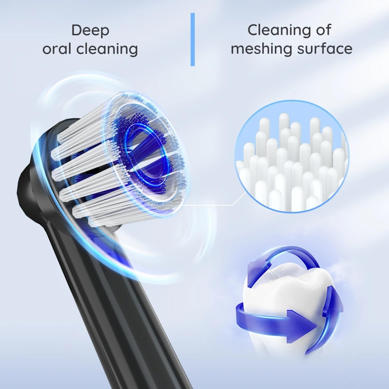 Spazzolino elettrico Rotazione Denti Puliti Adulto Spazzolino da denti Elettrico Spazzolino da denti con 4 Testine Extra