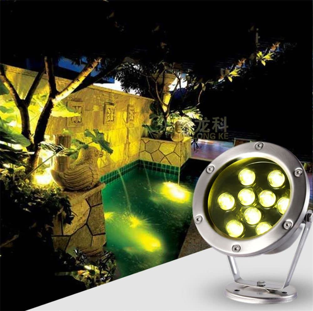Luci subacquee per laghetto IP68, Impermeabili, a LED sommergibili, per Giardino, Piscina, Feste e Fontana, 6W, Bianche.