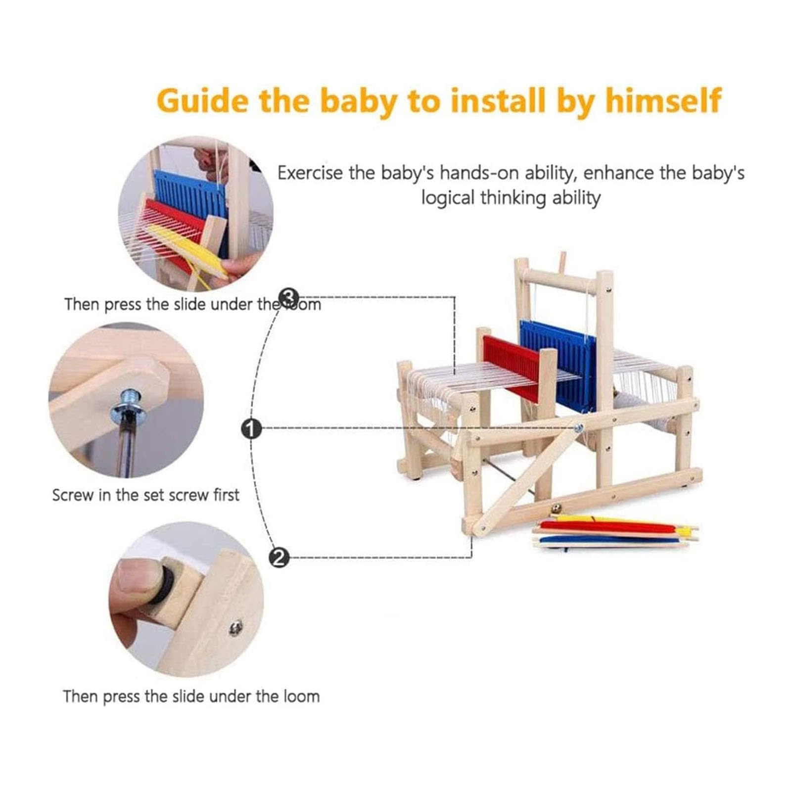 Telaio a Maglia a Mano Fai-da-Te, Set di Telai in Legno, Tessitura Multipla in Legno Giocattoli Intellettuali per Adulti per Adulti Dilettanti