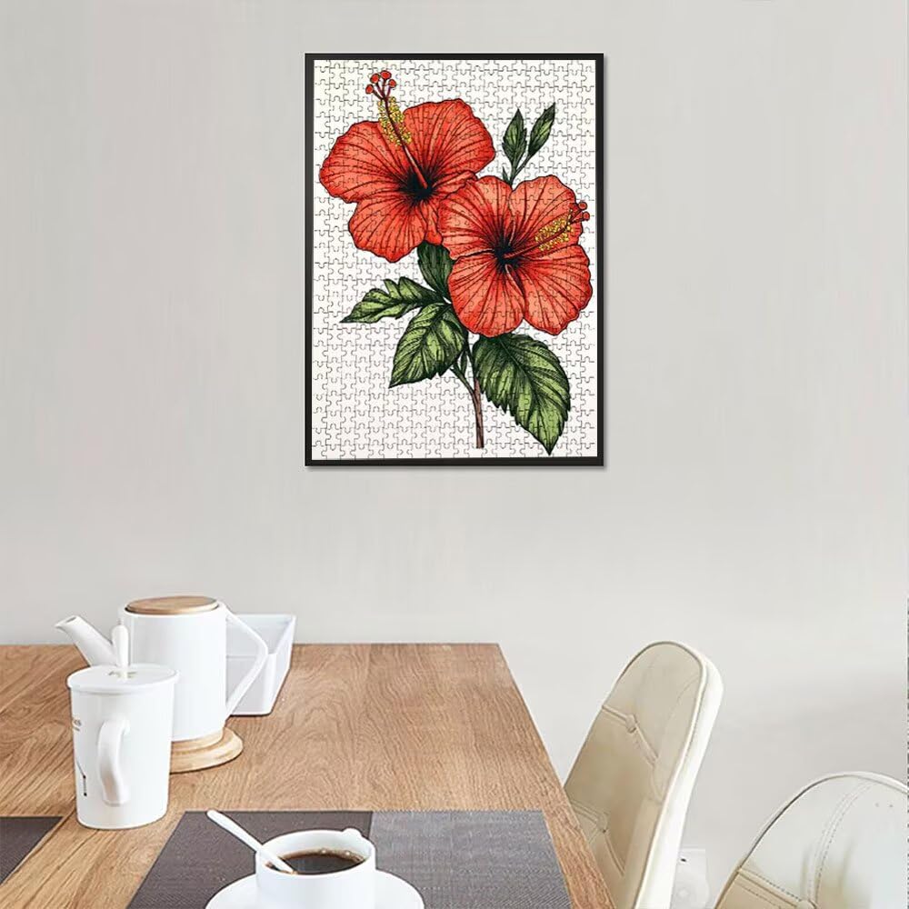 Puzzle 3000 elementów, puzzle dla dorosłych czerwone kwiaty artystyczne puzzle, gra puzzli, drewniane układanki, niemożliwe klasyczne układanki, do gry edukacyjnej wyzwanie zabawki, układanki rodzinne
