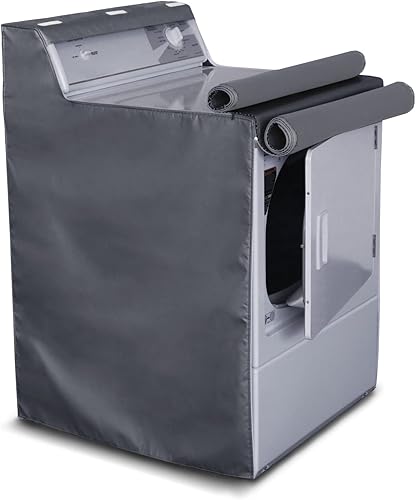 AKEfit Funda para lavadora, diseño de cremallera, apta para lavadora y secadora de carga superior o frontal, impermeable, a prueba de polvo,