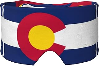 Máscara para dormir con estampado de bandera del estado de Colorado, fundas suaves para los ojos, antifaz de bloqueo de luz para viajes, yoga y siesta