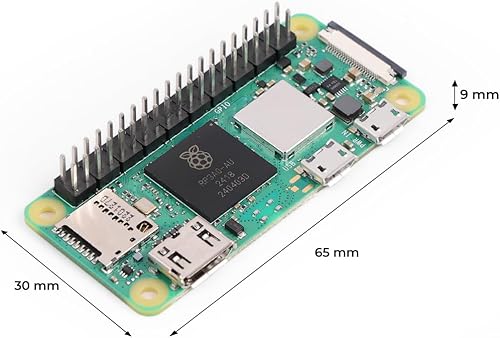 Miniatura 9 de Raspberry Pi Zero WH, WiFiBluetooth 4.1, Bluetooth de baja energía, compatible con HAT de 40 pines, conector de cámara CSI, USRT, SPI, I2C, con