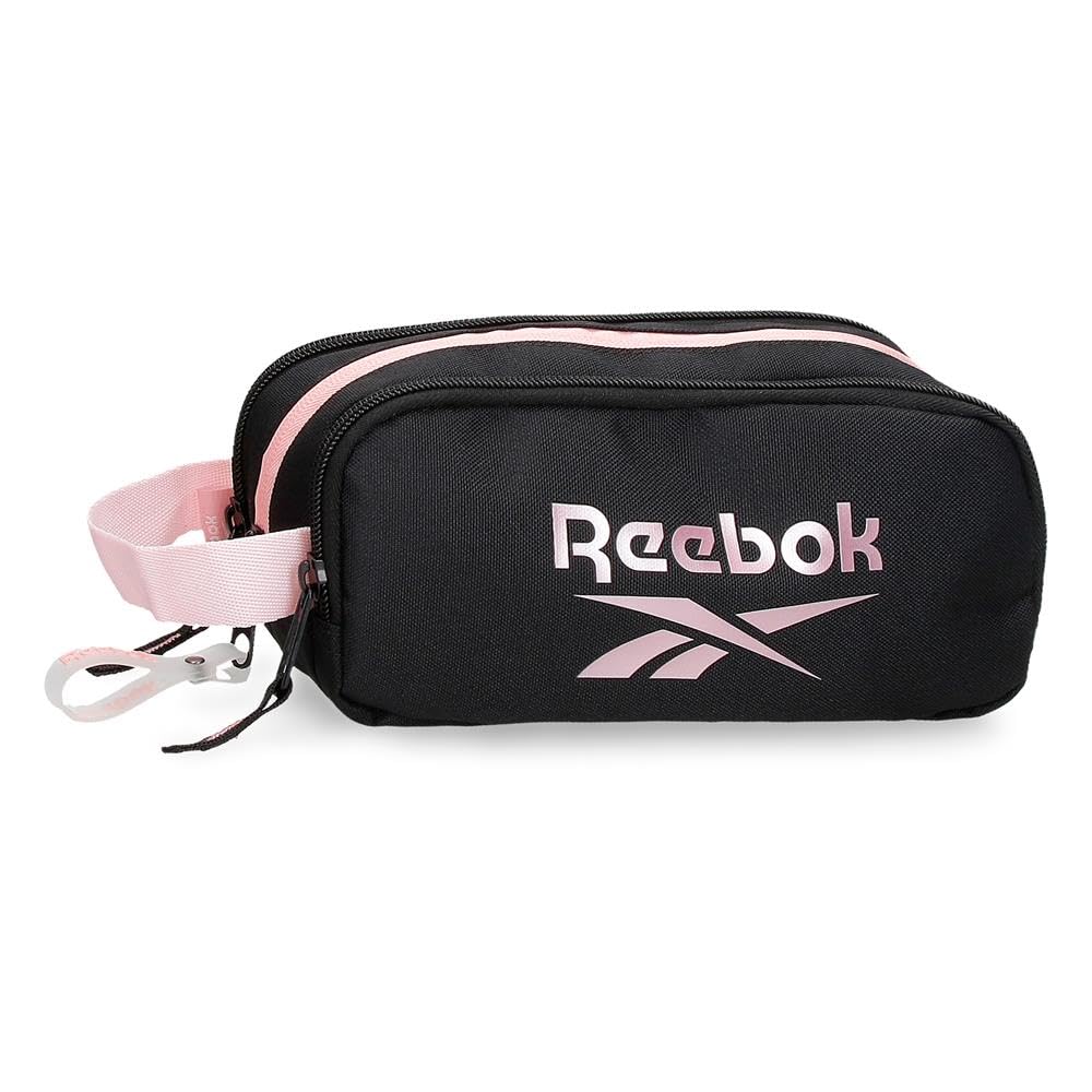 Reebok Beverly Pokrowiec Trójka Czarny 22x10x9 cms Poliester, czarny, Talla única, Potrójne etui