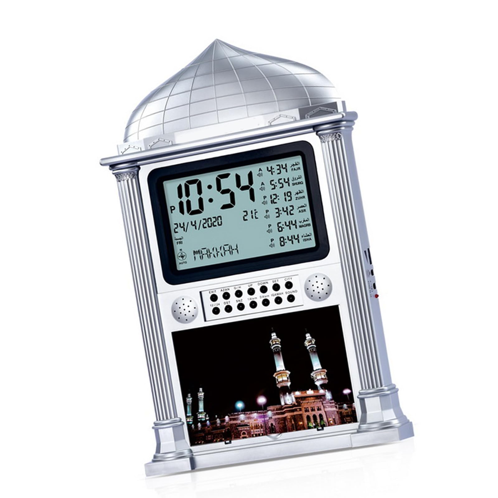KAHDGSS HA-4002 Azan Clock Prayer Mosque Calendar Desktop Wall Digital Alarm for Home Decor Digital Display