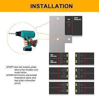 Generator Interlock Kit,Professional and Interlock Kit,Compatible with GE General Electeric Breaker Panels with Single Vertical Throw Main,2 1/2 Inch Spacing Between Main and Branch Breaker