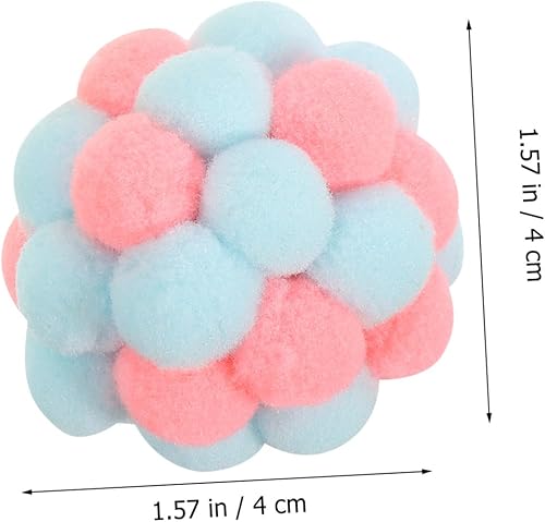 Miniatura 4 de GANAZONO 3pcs Colorful Cat Balls with Inner Bells Soft Wear-Resistant Interactive Fuzzy for Indoor Cats Lightweight Exercise and Entertainment for