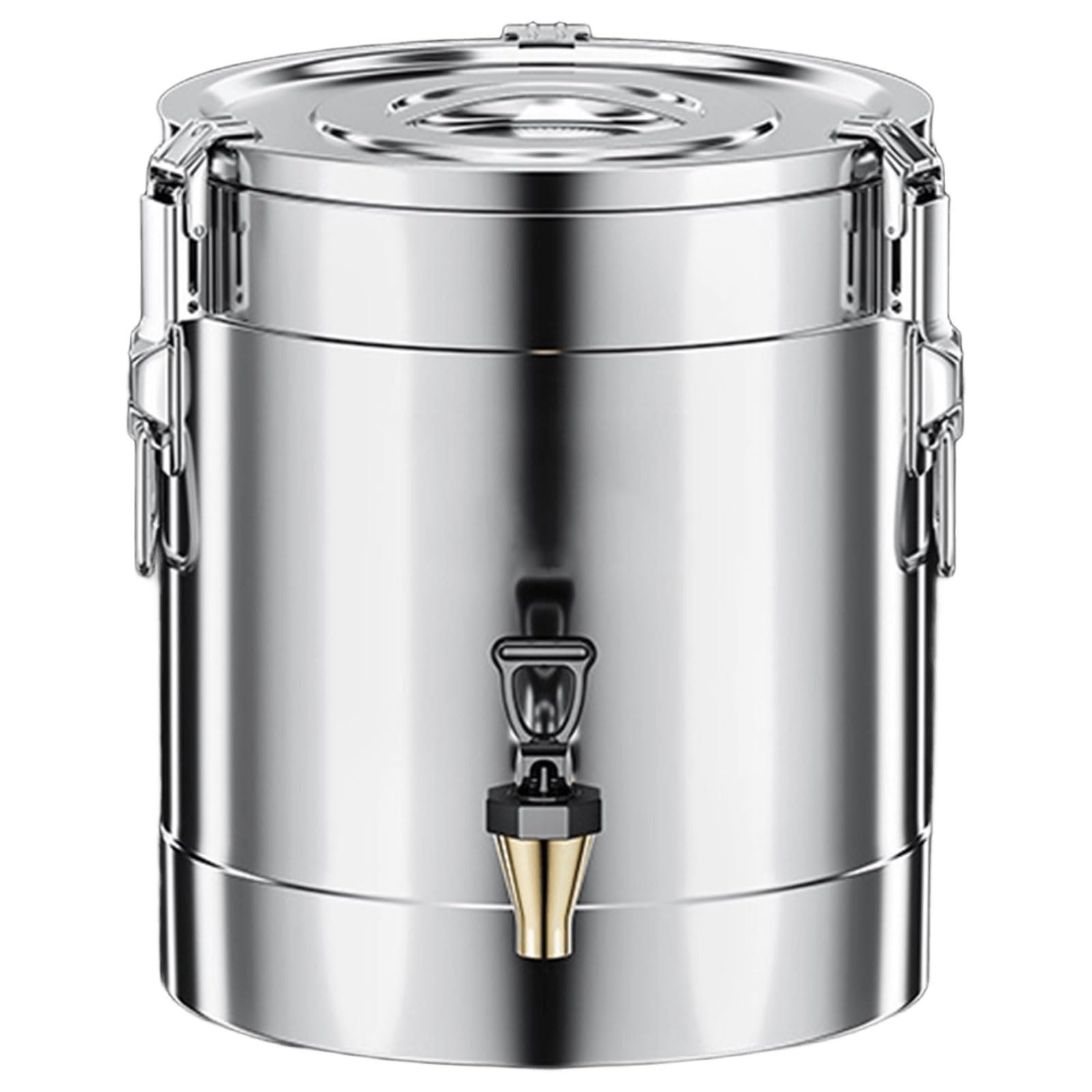 AYCDL 304 Stainless Steel Milk Can with Faucet, Pail Bucket Tote Jug with Sealed Lid Heavy Duty for Milk and Liquid Storage,40L