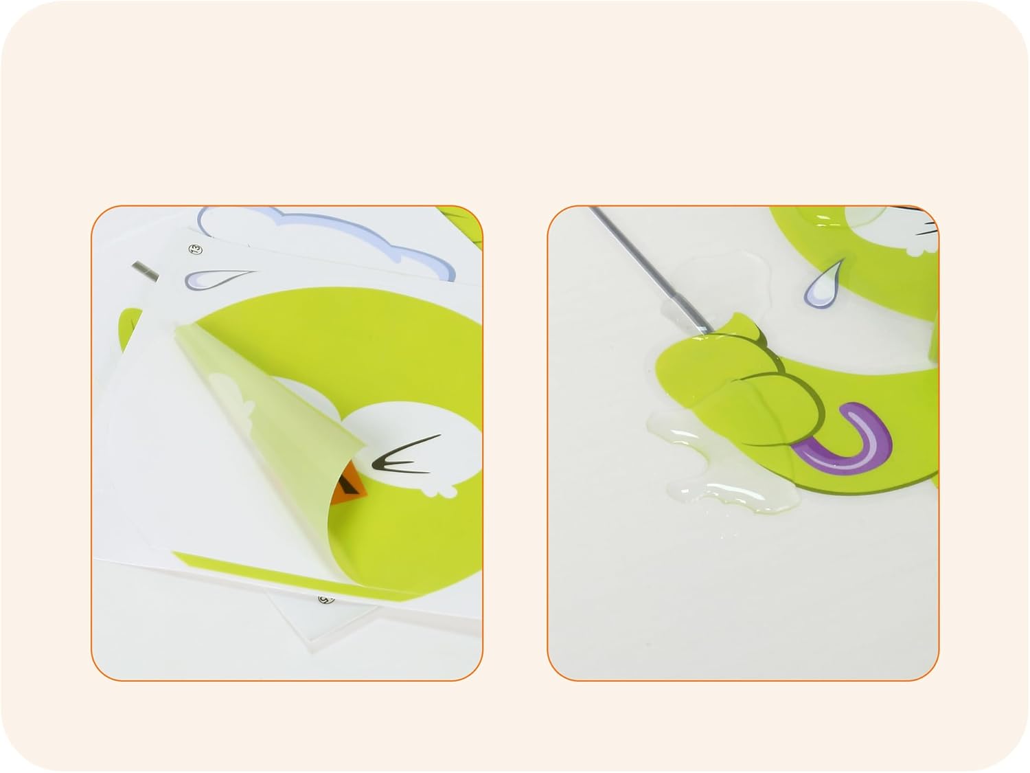 Cartoon DIY Adhesive Hooks Stick on Waterproof Hooks Towel Coat Hook with a Wall-Mounted Storage Boxes for Bathroom,Kitchen(Brave Bird 3 Pack