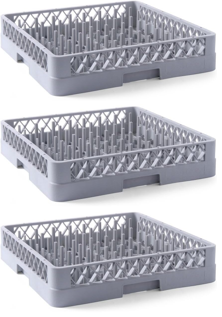 HENDI Cesta de lavavajillas para platos - 500x500x(H)100 mm (Paquete de 3)