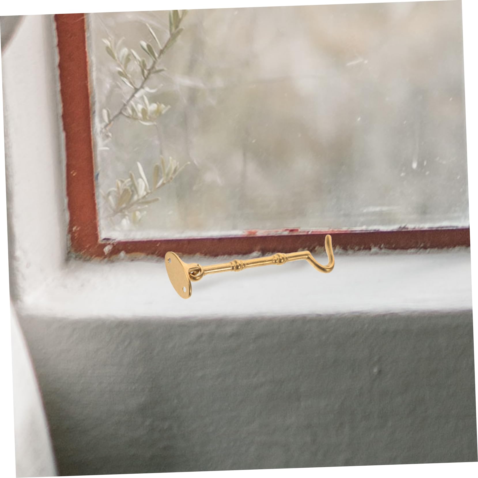 HOOTNEE Replacing Hook and Eye Latch Inches Sturdy Brass Hook Latch Window Door Lock Set for Household Use