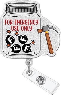 Funny Nurse Healthcare Badge Reel, Humorous Work Gifts for Registered Nurse Nursing Student Medical Assistants RN CNA LPN, Medical Worker Badge Holder with Retractable Clip