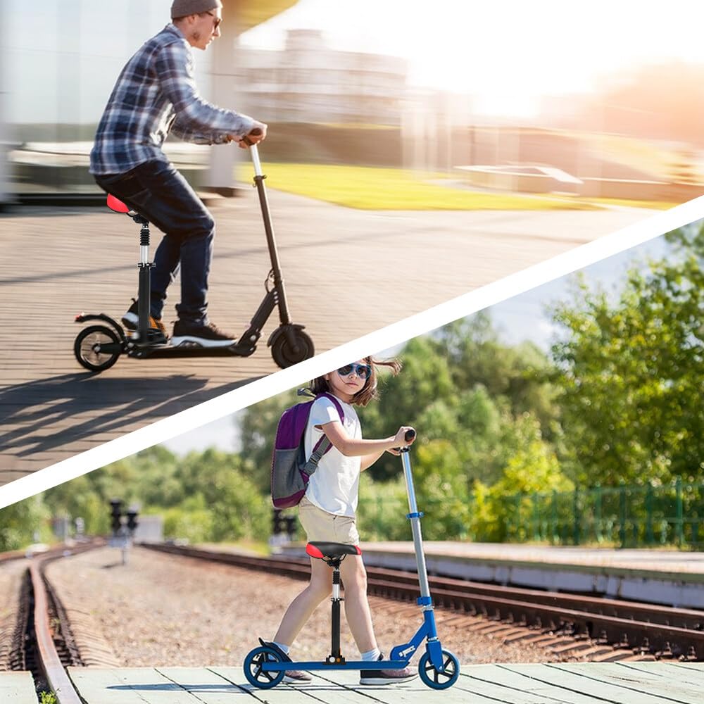 Sedile per Monopattino Elettrico Xiao-Mi M365, Sella Scooter Elettrico, Sella per Monopattini Elettrici con Chiave, Altezza Regolabile 42-65cm, Larghezza Base 15cm, Assorbimento Degli Urti