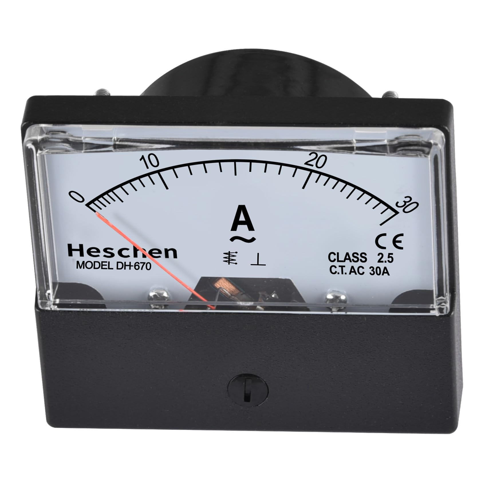 Heschen DH-670 AC 0-30A amperomierz panelowy prostokątny klasa 2.5 CE