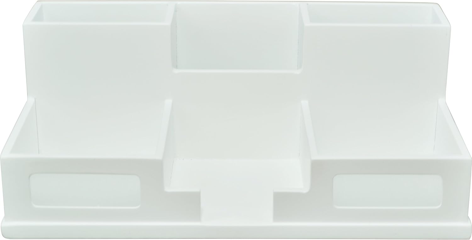 Victor W9525 Pure White Desk Organizer with Smart Phone Holder™