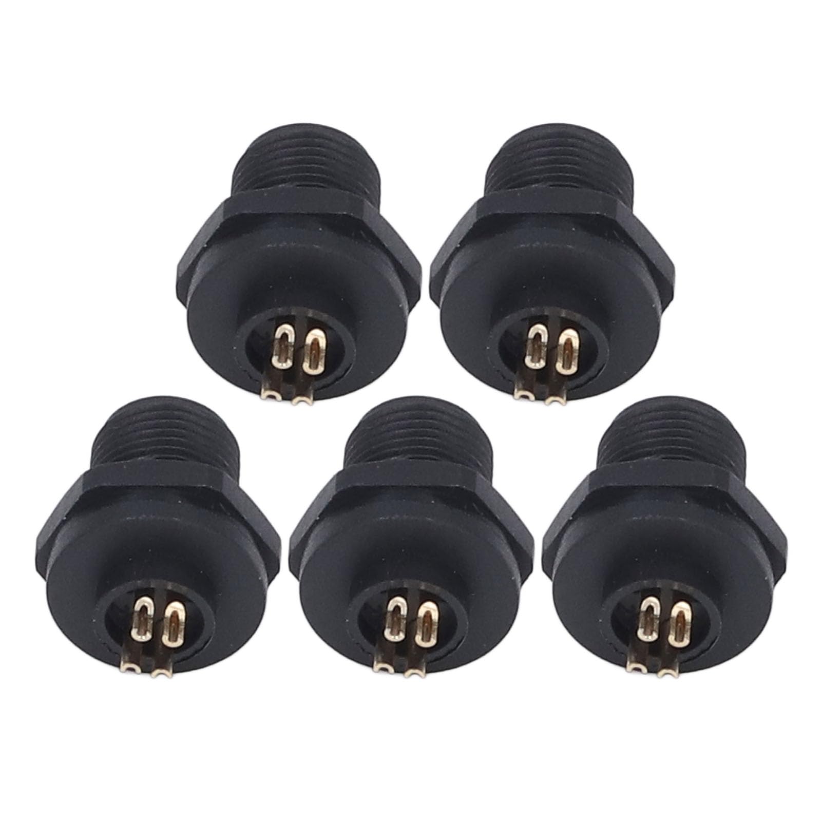 4 Pin Panel Back Mount Connector, Threaded Panel Back Mount Socket, IP67, Flame Retardant, for Outdoor Power Tools, Ships, Cableoradapter