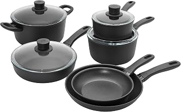 BALLARINI Avola 10-pc Aluminum Nonstick Pots and Pans Set, Dutch Oven, Made in Italy