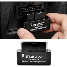 ELM327 OBDII Car Auto Diagnostic Scanner, Vehicle Bluetooth Engine Fault Code Reader, Automotive Wireless Failure Detector Interface Adapter, Universal Fit Black