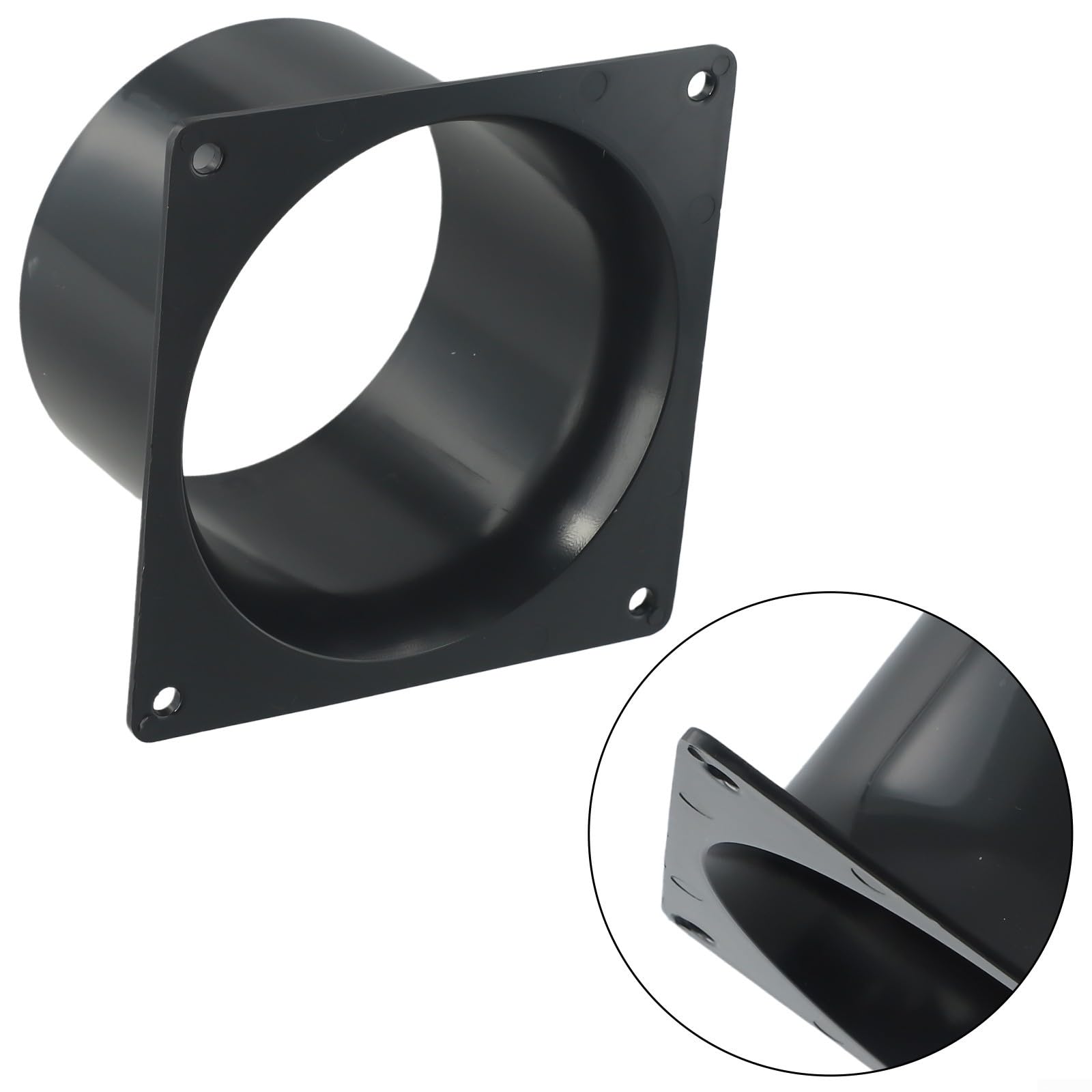 Kanalflansch Für Lüftung, 120 Mm – Wandmontierter Adapter Aus Verzinktem Metall