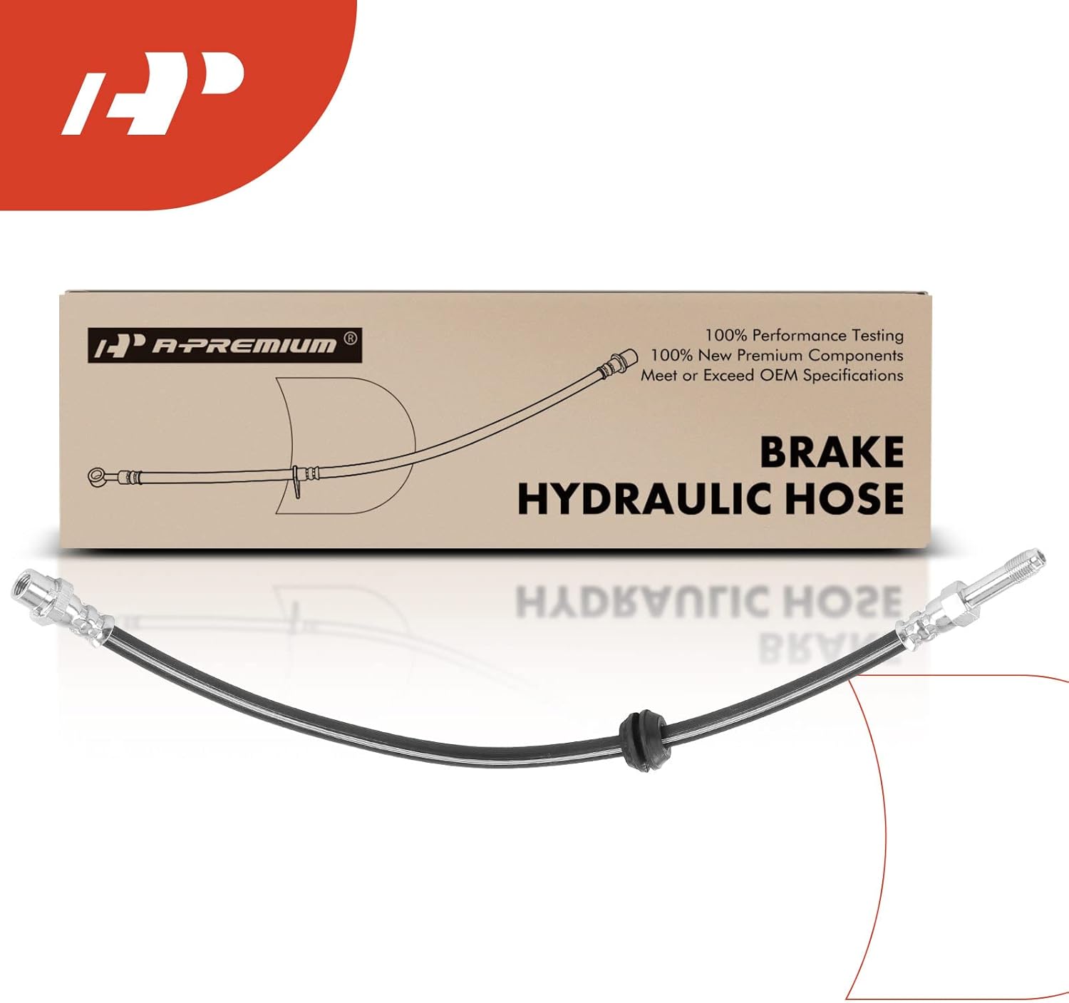 A-Premium Front Driver and Passenger Brake Hydraulic Hose Compatible with Select BMW Models - 323Ci, 323i, 325Ci, 325i, 328Ci, 328i, 328is, 330Ci, 330i, Z4 - Replace# 34321164312(Pack of 2)