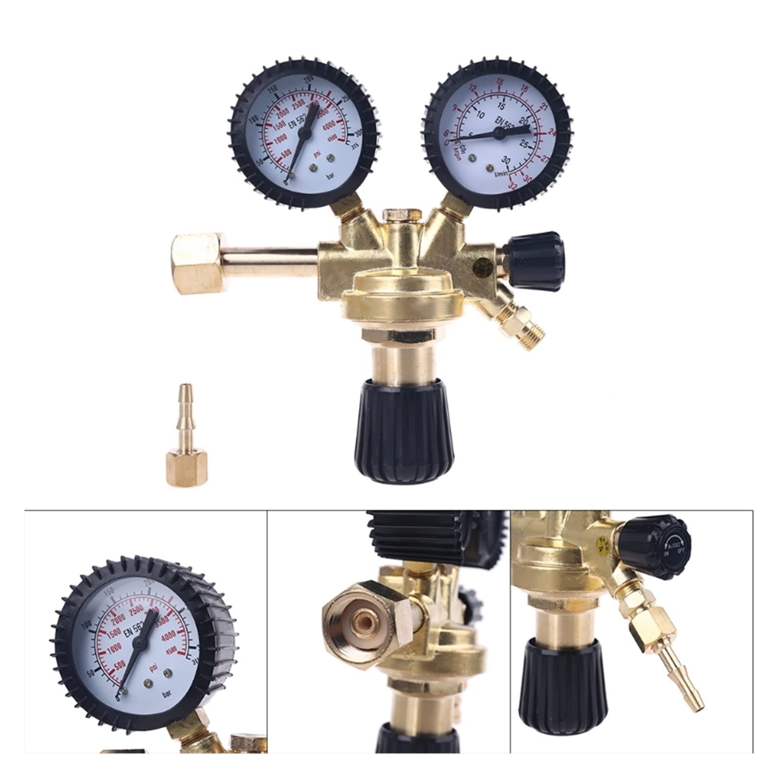 Sprzęt do spawania gazowego CO2 Regulator spawalniczy wskaźniki gazu CO2 Argonowy azot Regulator zmniejszający odporność na wstrząsy odpkodarni Reduktor W21.8 Gwint Akcesoria do pomp powietrza
