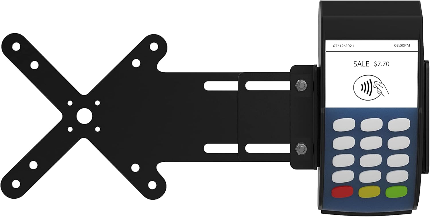 CTA Digital ADD-CRHVESAB Adjustable Card Reader Holder with VESA Plate for POS Stations (Black)