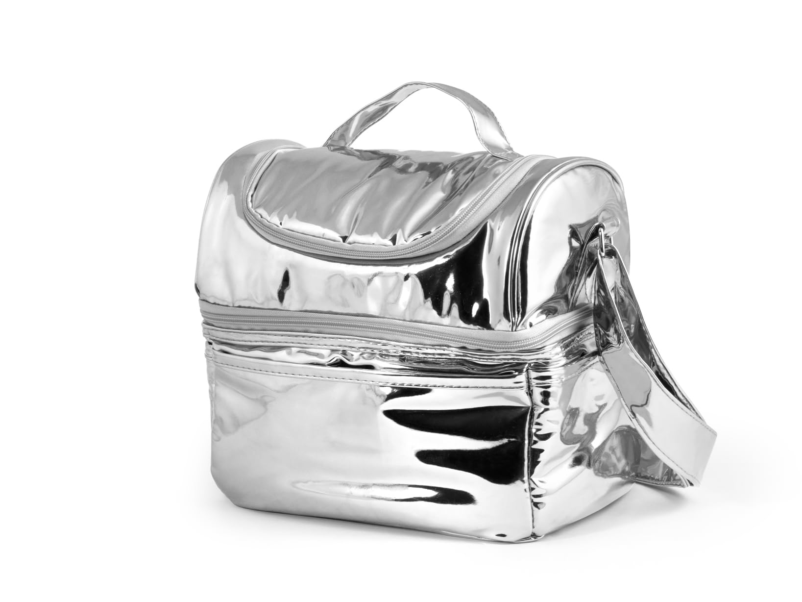 H&H Borsa Termica Crystal 11L in PEVA Silver – Isolamento Termico Efficiente, Compatta e Leggera, per Picnic, Pranzo Fuori, Campeggio, Viaggi
