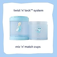 Vista 44 de Whiskware Disney Princess and the Frog, Stackable Snack Containers for Kids, 3 Stackable Snack Cups for School or Travel, Formula and Cupholder Tiana