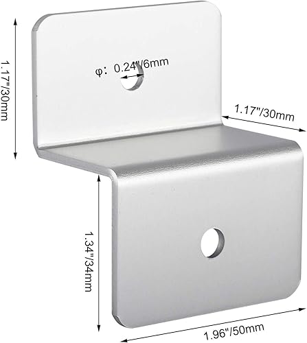 Miniatura 2 de 4 Sets Solar Panel Z Bracket, Aluminium Alloy Installation Accessory for Car RV Yacht Ship, Solar Panel Mounting Bracket for RV Solar Panel Mounting