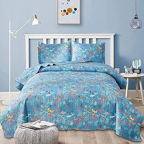Oliven Kids Mermaid Quilt Set Cover