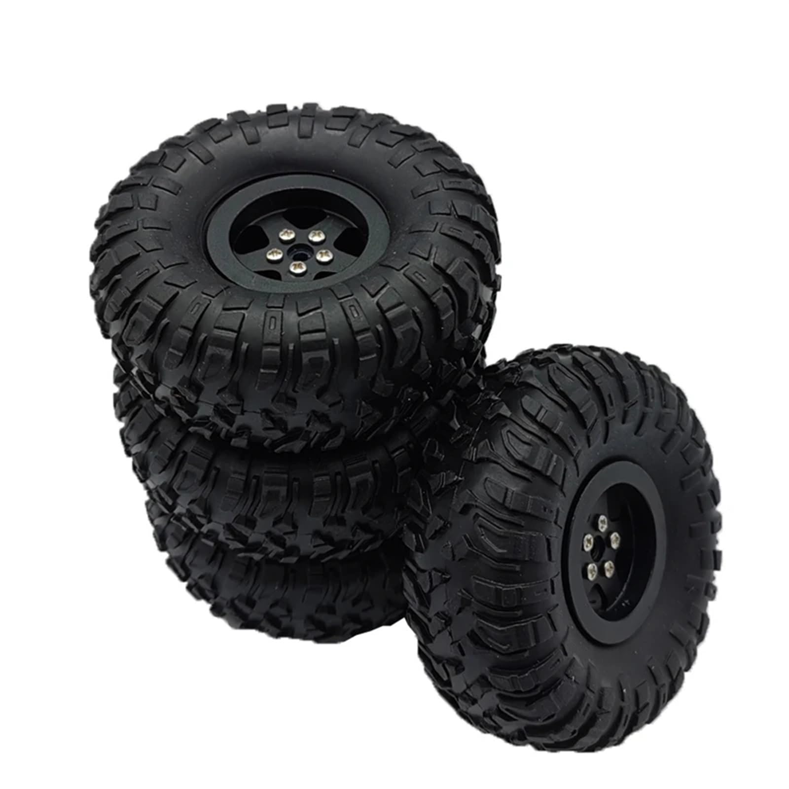 Compatibile con MN per D90 MN99S per WPL C14 C24 B14 B24 B36 RC auto parti di aggiornamento cerchione in metallo con pneumatici in gomma RC Car Ruota
