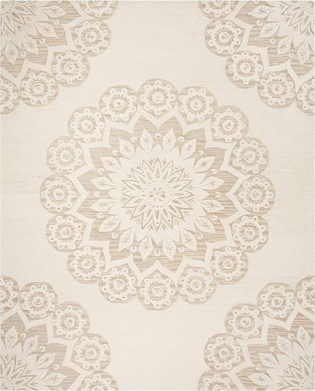 Image of Embossed Handmade GH Wool Thick Geometrical Carpet is a Stylish and Practical Addition to Any Living Room 6X8