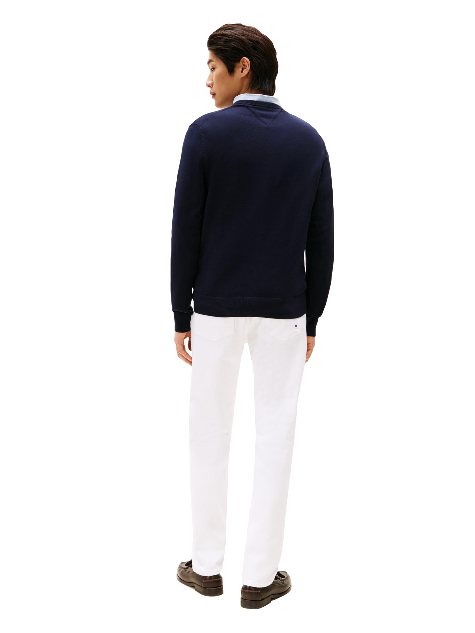 Tommy Hilfiger Herren Cotton Solid Crewneck Sweater Lightweight Pullover, Also Available in Big & Tall Pullover (1er Pack)