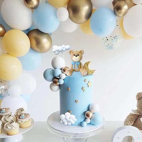 Miniatura 4 de Decoración para tartas de oso, bolas de oso, decoración de pasteles con estrellas, nubes, decoración para tartas para niños y niñas, baby shower,