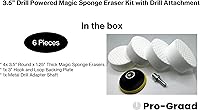 Vista 2 de Kit de 6 piezas de borrador de esponja mágica de 3.5 pulgadas con accesorio de taladro 25% más gruesas ultra duraderas almohadillas de borrar